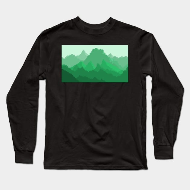 Forest Mountains Landscape Long Sleeve T-Shirt by christinegames